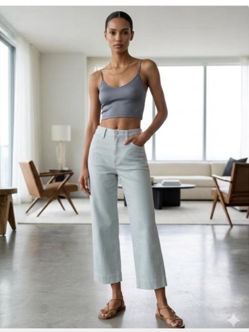 Madewell Emmet High-Rise Wide Leg Crop Women’s Jeans - Light Blue 28